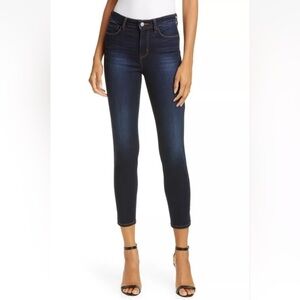 Womens L’AGENCE Avery Skinny High Rise Deep Space Jeans